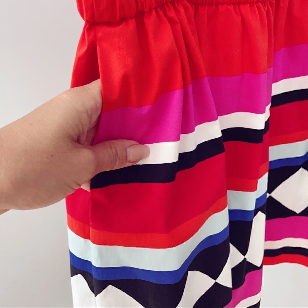 ⭕️ KATE SPADE Dress Red Color Blocking Multi - Picture 4 of 8